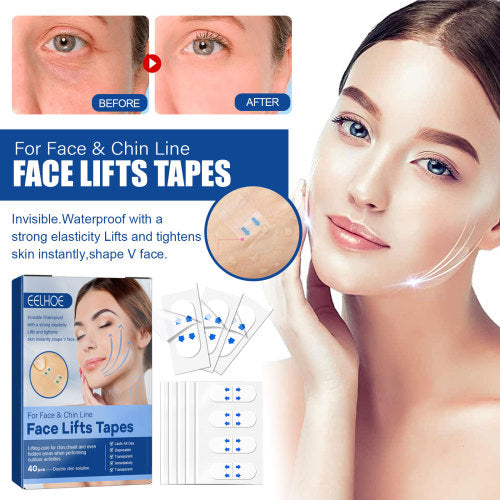 Unsichtbare Face-Lift-Streifen mit Kollagen