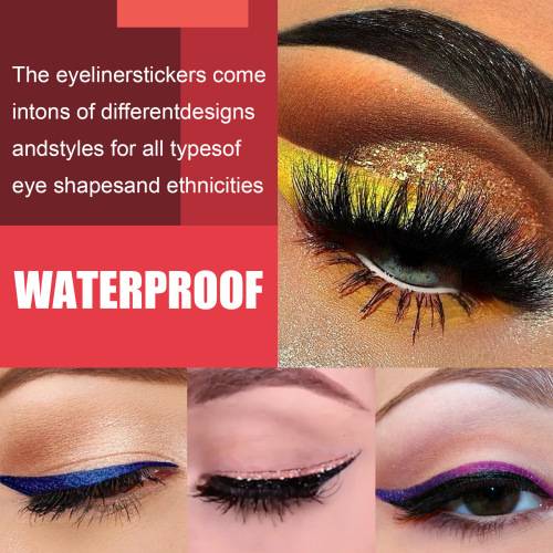 Selbstklebende Eyeliner-Wimpernstreifen, 4 Paar