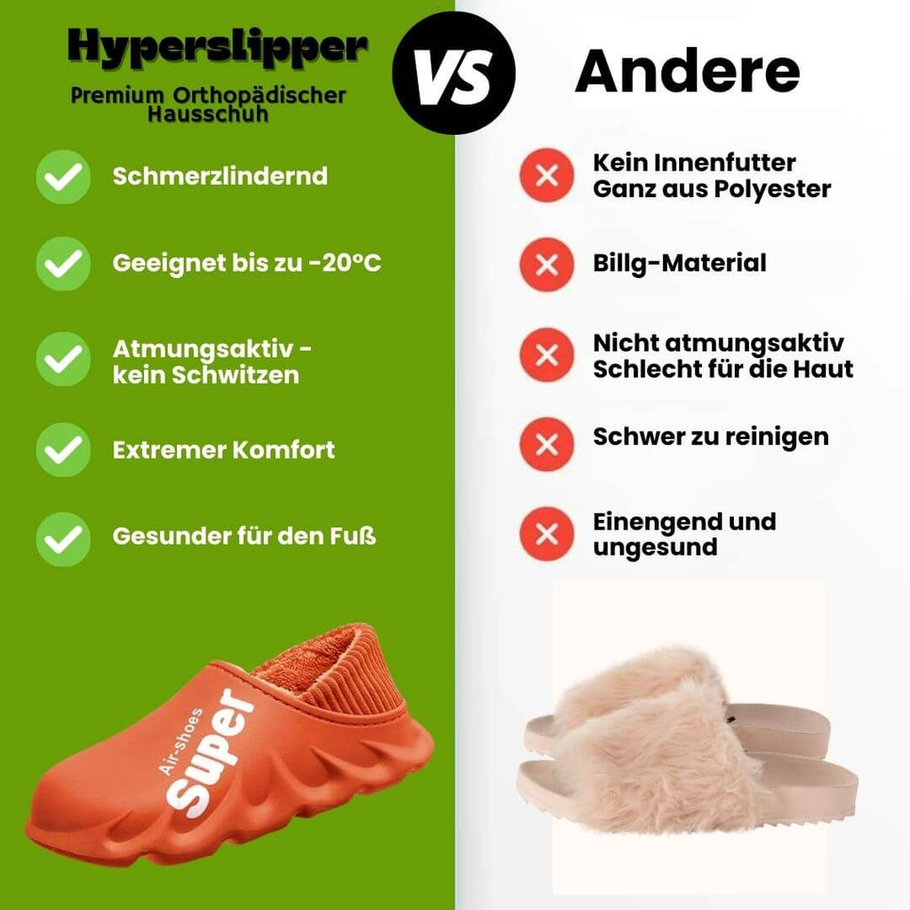 | Hyperslipper - orthopädischer schmerzlindernder Slipper für mehr Komfort
