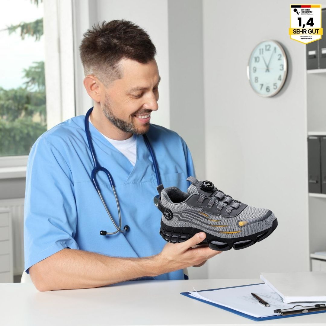 SafeStep - ergonomischer und schmerzlindernder Sicherheitsschuh - Zertifiziert nach EN ISO 20345