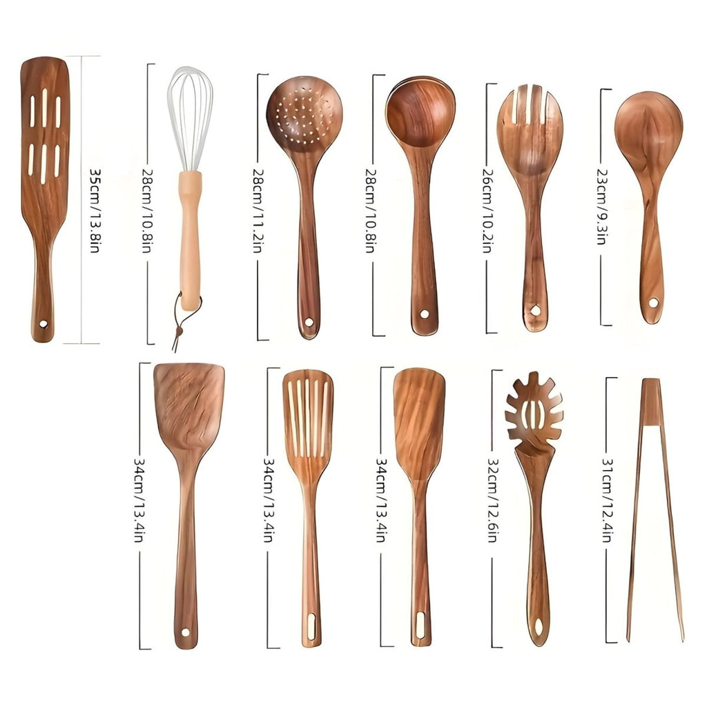 corlado | 11-teiliges hitzebeständiges Holz-Küchen-Set - WoodChef