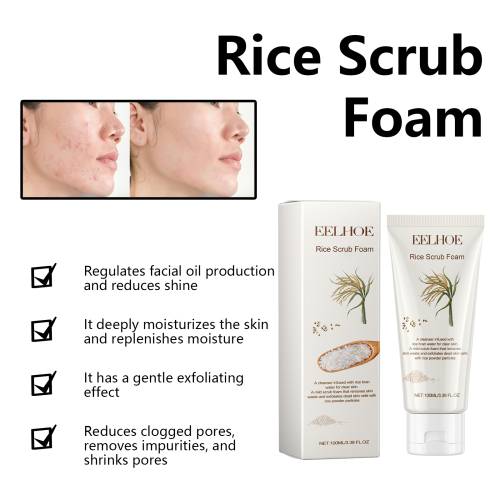 Reis-Peeling-Schaum mit Hyaluronsäure
