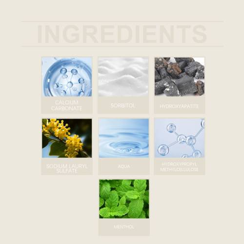 Hydroxylapatit Zahnpasta, strahlend
