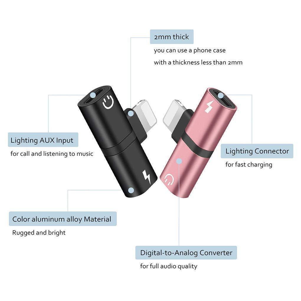 corlado | 4 in 1 Earphone Lightning Adapter für iPhone ( 2PCS )