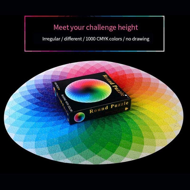corlado | Gradient Farbige Regenbogen Runde Puzzles