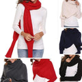 corlado | Herbst- und Wintermode gehäkelter Strickschal mit Ärmeln