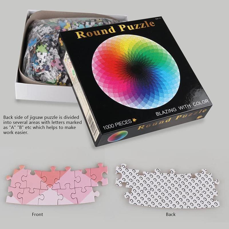 corlado | Gradient Farbige Regenbogen Runde Puzzles