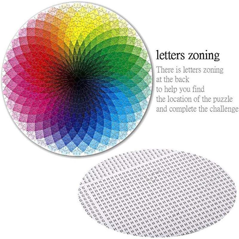 corlado | Gradient Farbige Regenbogen Runde Puzzles