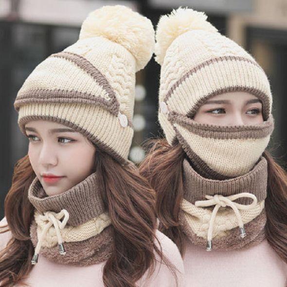 corlado | 3PCS Damen Winter Schal Set
