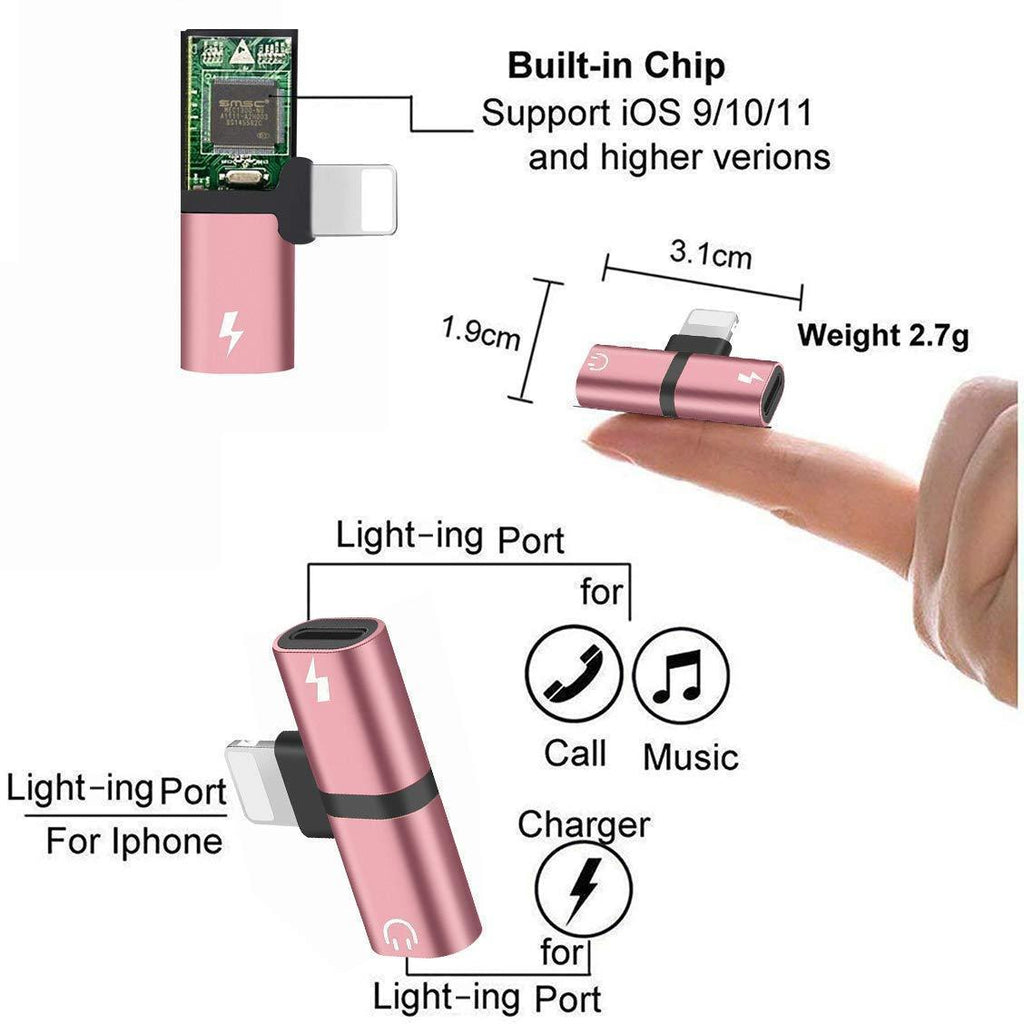 corlado | 4 in 1 Earphone Lightning Adapter für iPhone ( 2PCS )