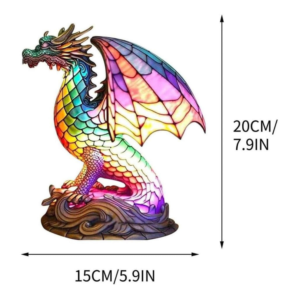 LeuchtDrache - handgefertigte Lampe, die Herzen erstrahlen lässt