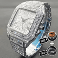 | VVS Diamantbesetzte Santos Uhr – Hochwertige Luxus-Armbanduhr