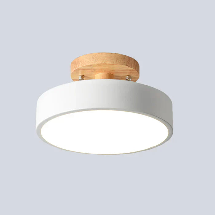 LumoNord – Skandinavische LED-Deckenleuchte Holz & Metall 39W