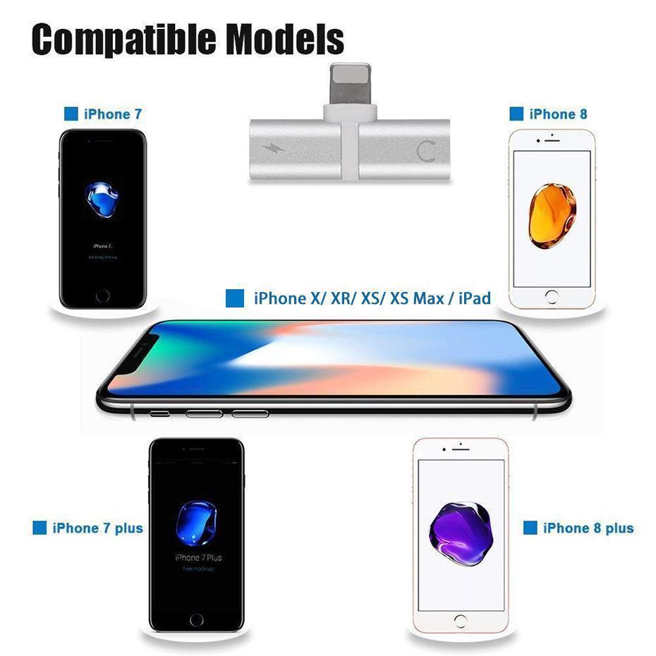 corlado | 4 in 1 Earphone Lightning Adapter für iPhone ( 2PCS )