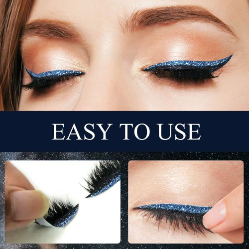 Selbstklebende Eyeliner-Wimpernstreifen, 4 Paar