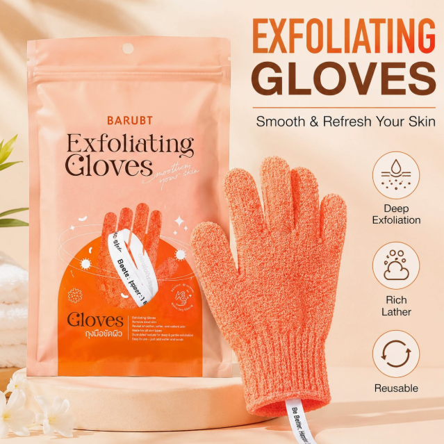 Peeling-Handschuhe für die Dusche, für glatte Haut