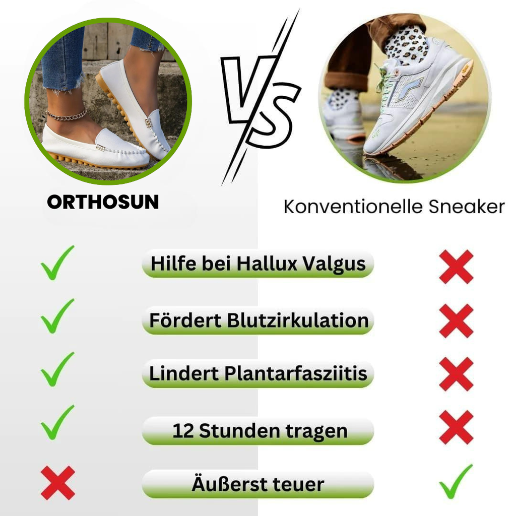 OrthoSun - ergonomische, rutschfeste & schmerzlindernde Komfortschuhe für Damen
