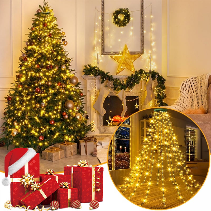 corlado | Weihnachtsbaum Wasserfalllichter mit Ring