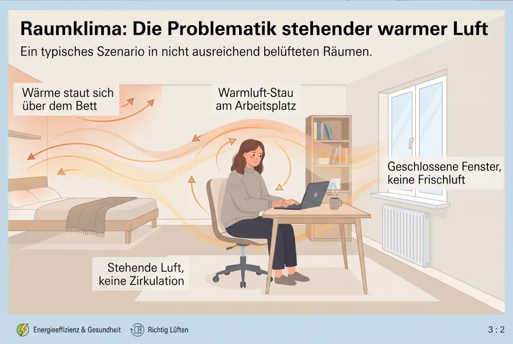 Stehende warme Luft in einer Wohnung erklärt
