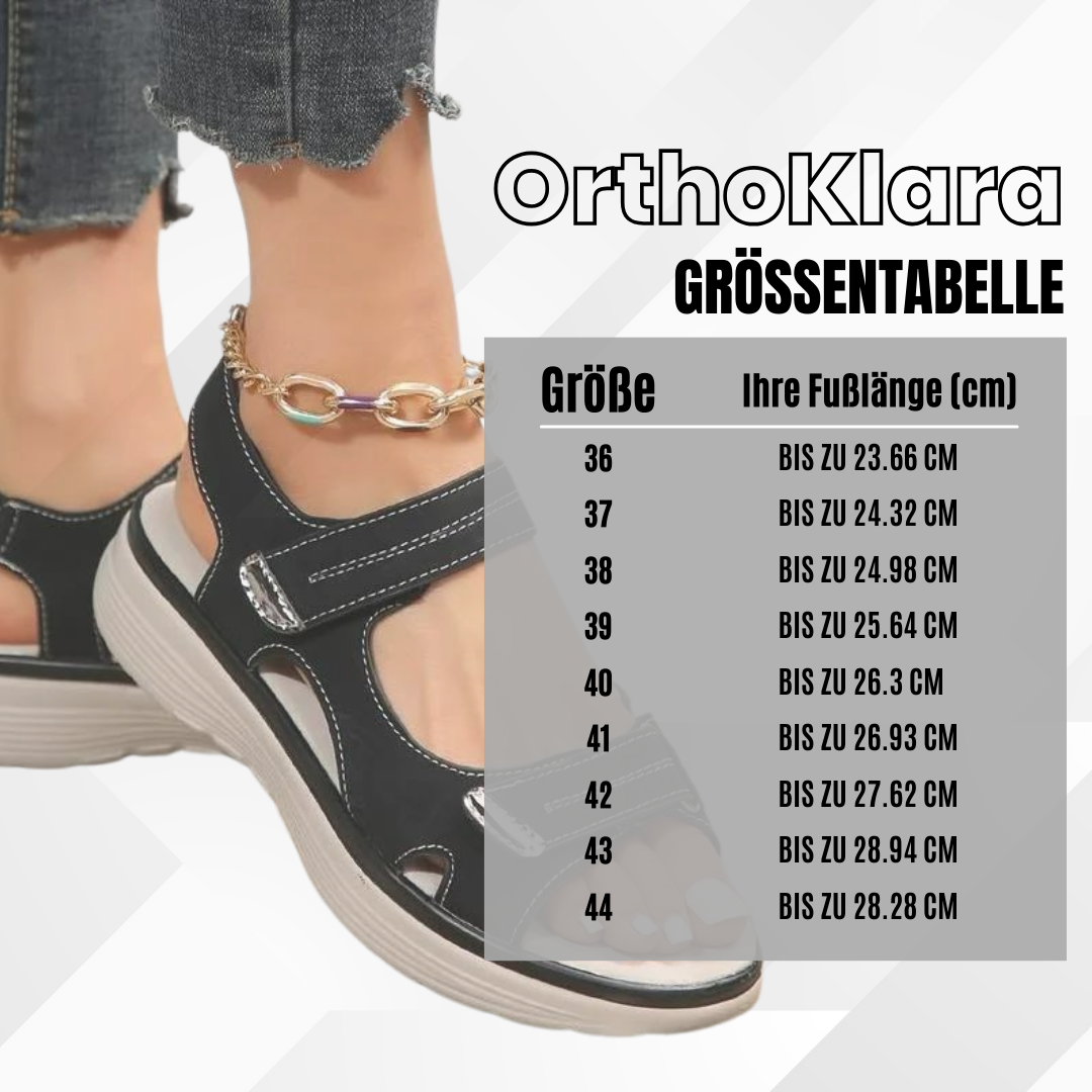 OrthoKlara - ergonomische,  schmerzlindernde & rutschfeste Sandalen für Damen