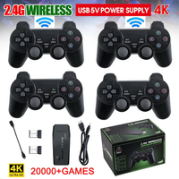 corlado | HDMI 4K TV Spielstick Konsole | 64GB mit über 20.000 Retro-Spielen & 2 kabellosen Gamepads