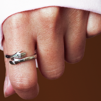 Sterling Silber Hug Ring