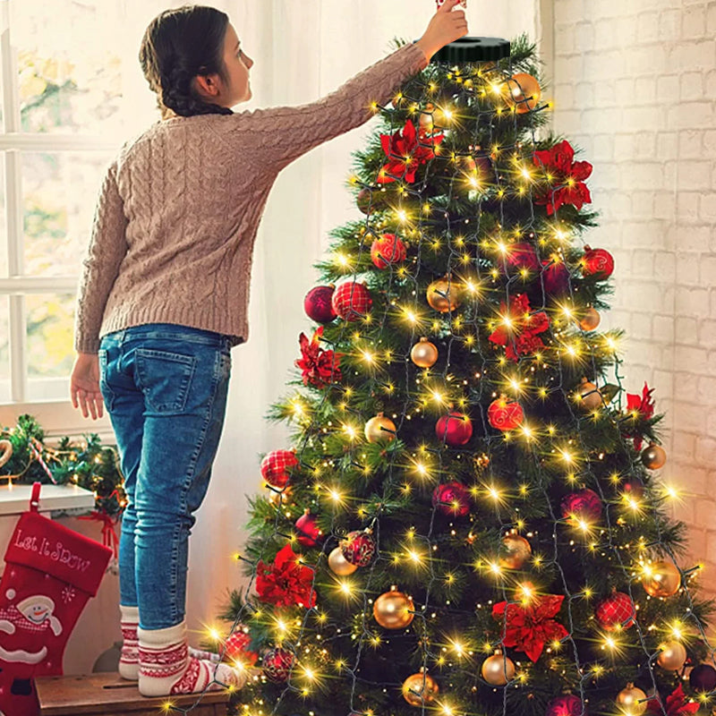 corlado | Weihnachtsbaum Wasserfalllichter mit Ring