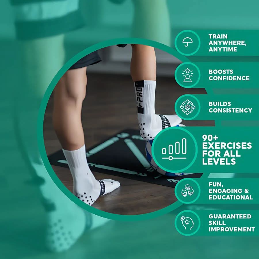 corlado | Rutschmatte Fußballtrainingsmatte - perfekt für effektives Training zu Hause