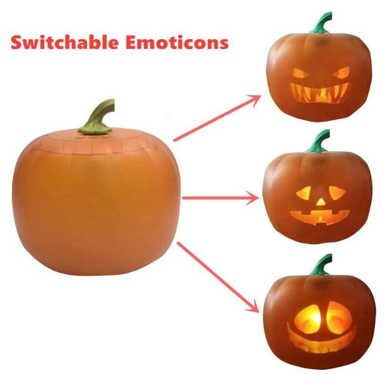 Animierter Singender Halloween Kürbis, Bewegungssensor, Projektionsgesicht