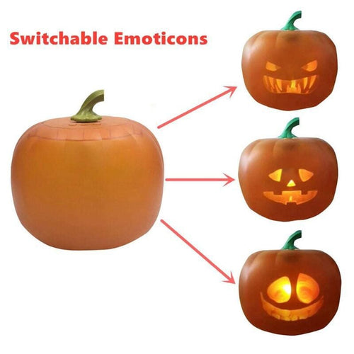 Animierter Singender Halloween Kürbis, Bewegungssensor, Projektionsgesicht