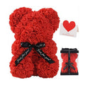 Rosenbär als Valentinsgeschenk, Kunstblumen-Bär in vielen Farben