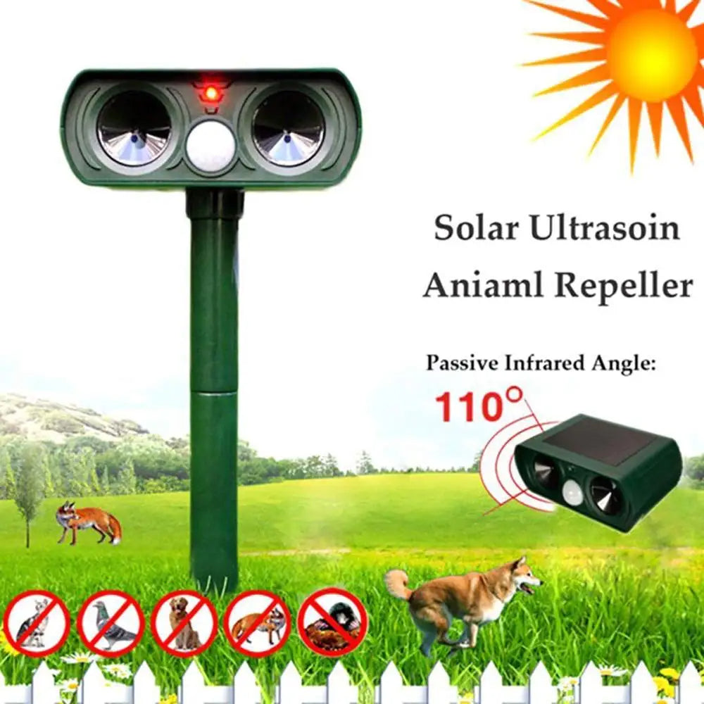 corlado | Ultraschall Vogel + Schädling Abwehr Solarbetrieben - Lange Reichweite