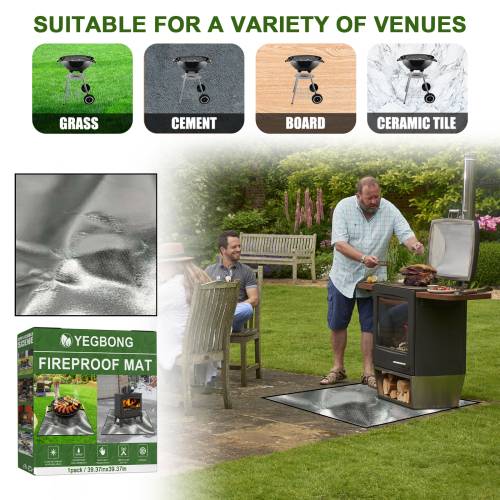 Silberne feuerfeste Grillmatte