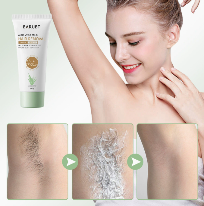 Aloe Vera Enthaarungscreme, sanft für empfindliche Haut