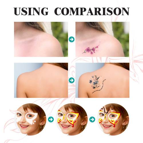 Temporäres Tattoo-Stift-Set mit Schablonen