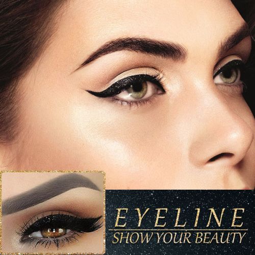 Selbstklebende Eyeliner-Wimpernstreifen, 4 Paar