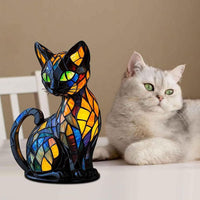 Leuchtkatze – handgefertigte Lampe, die Herzen erstrahlen lässt