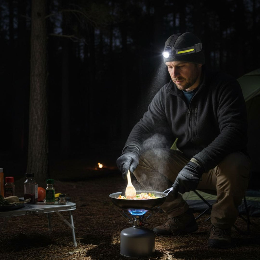 Profi Stirnlampe 1000 Lumen inkl. Rotlichtmodi