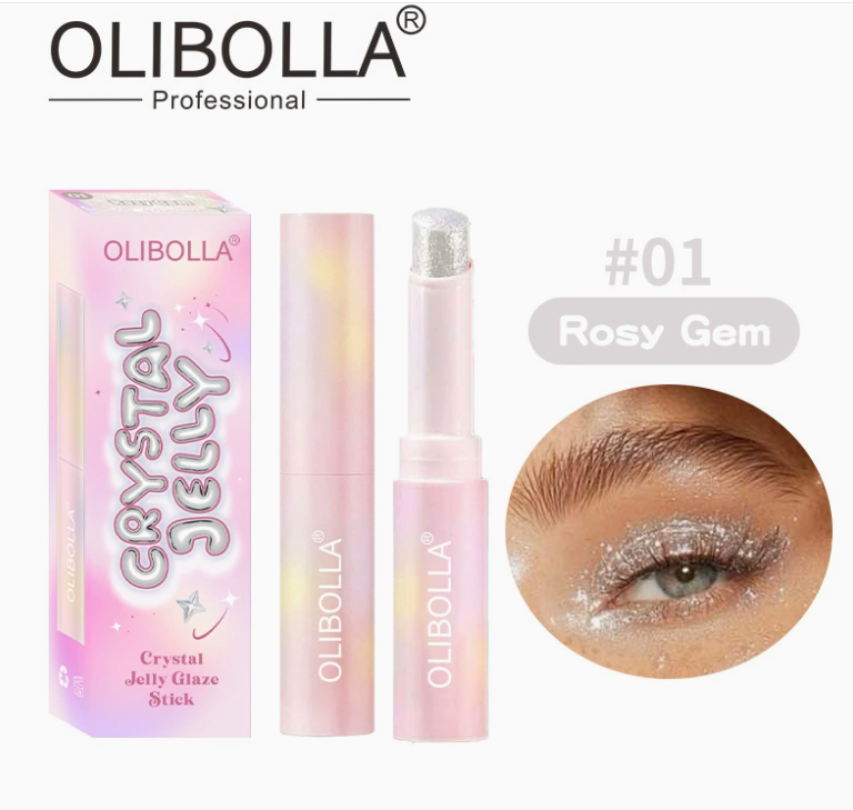 Kristall-Jelly Lidschatten-Highlighter-Stick, mehrfarbig