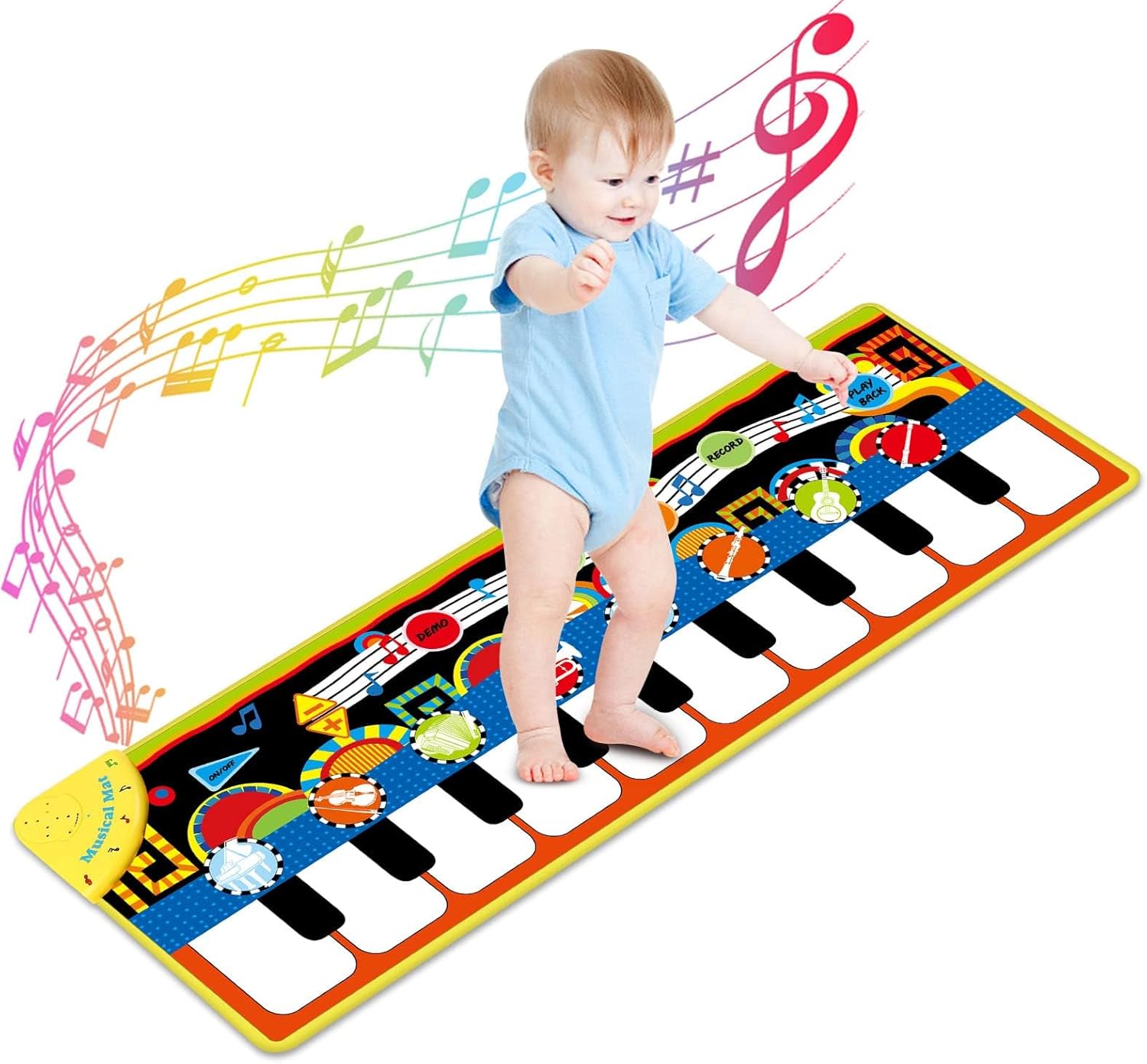 Musikalische Spielmatte für Kinder, Instrumente & Spaß