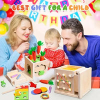 corlado | 8-in-1 Montessori Spielbox für Babys - Fördert Entwicklung und Kreativität