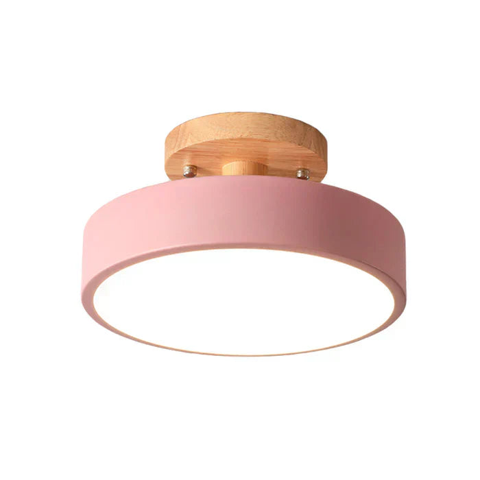 LumoNord – Skandinavische LED-Deckenleuchte Holz & Metall 39W