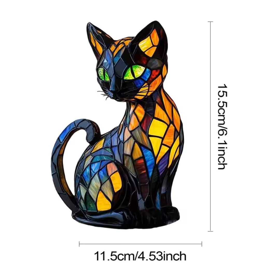 Leuchtkatze – handgefertigte Lampe, die Herzen erstrahlen lässt