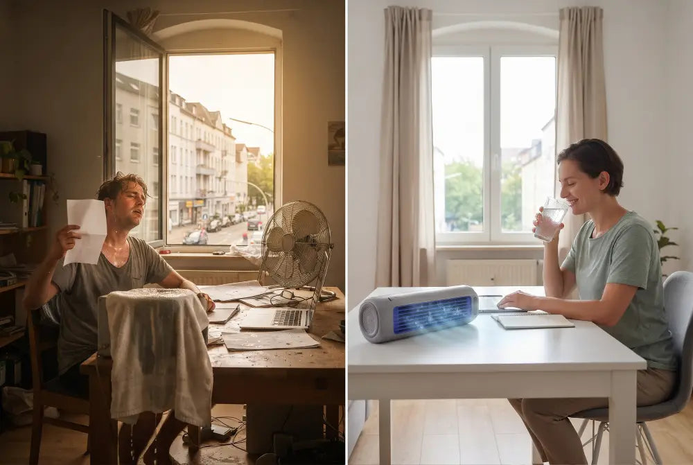 Vorbereitet statt improvisiert bei Sommerhitze in der Wohnung