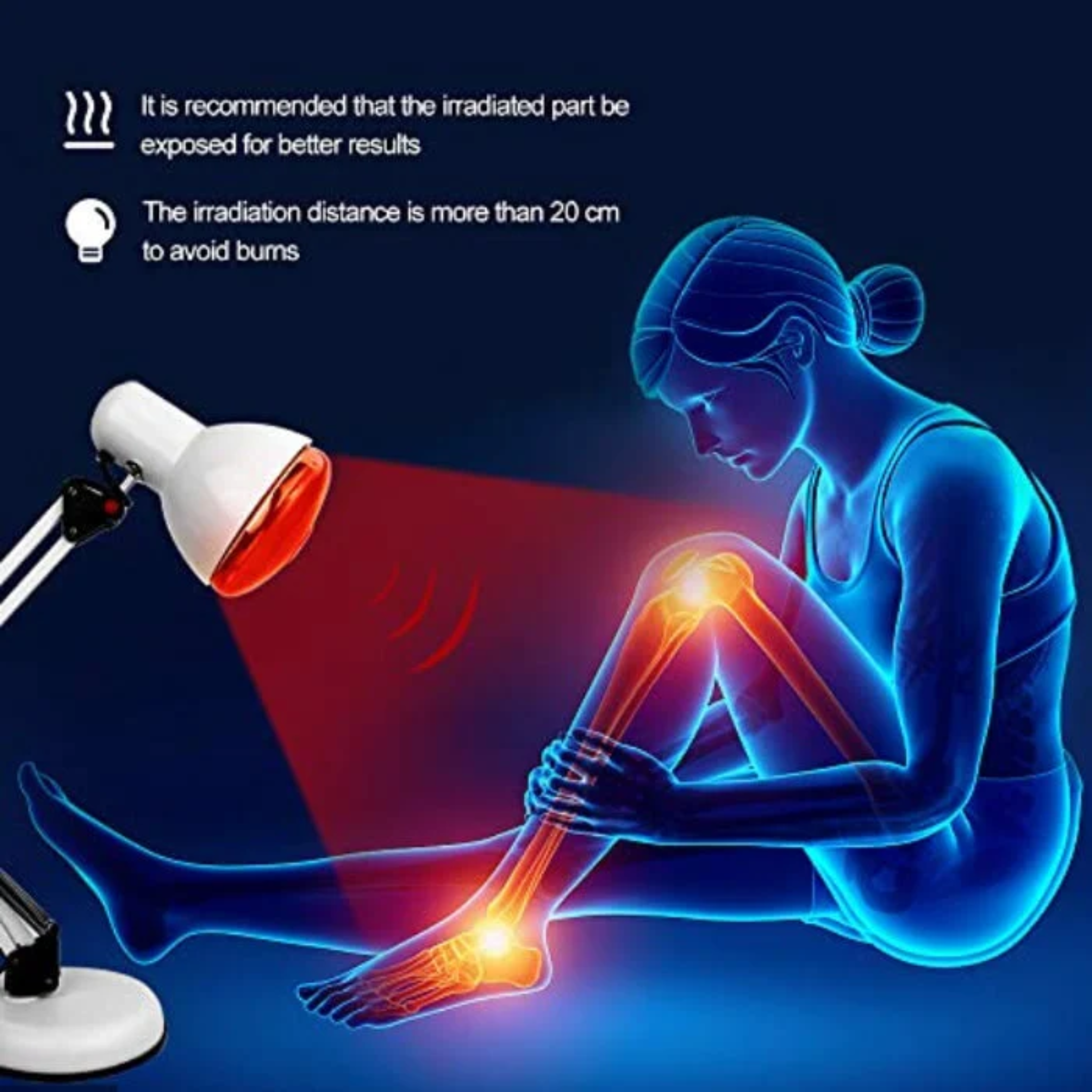 corlado | Rote Lichttherapie Lampe für die Haut - Infrarot-Wärme mit Stativ