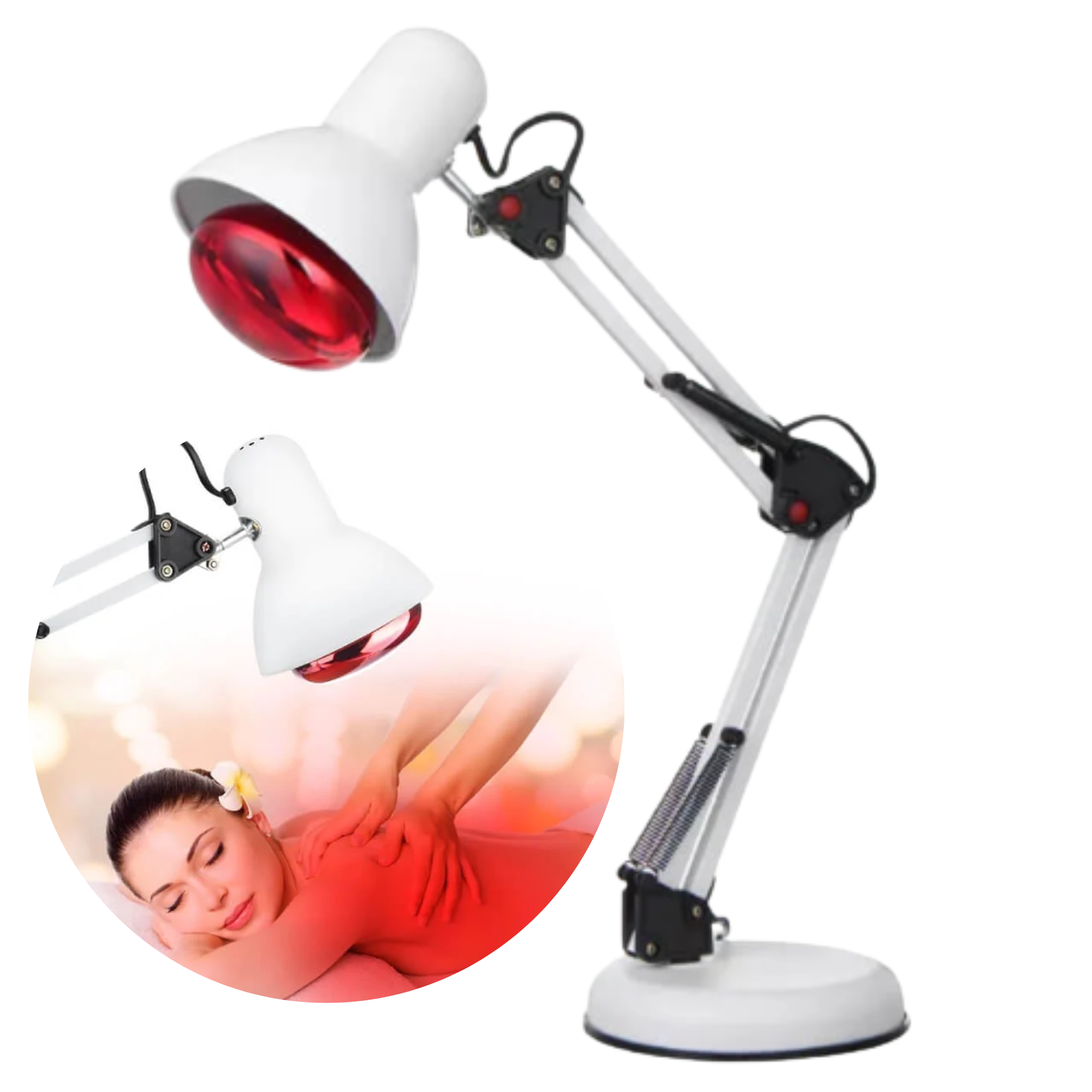 corlado | Rote Lichttherapie Lampe für die Haut - Infrarot-Wärme mit Stativ