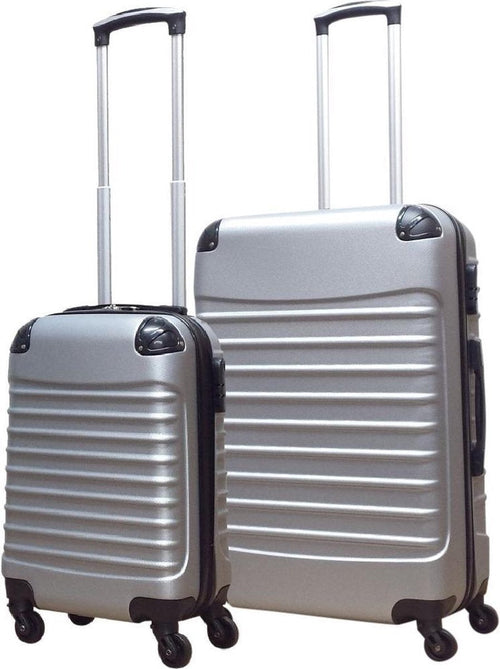 2-teilige Hartschalen-Kofferset – Milano Silver