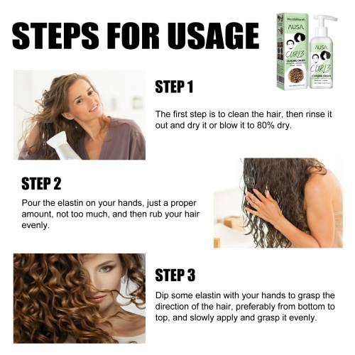 Locken-Elastin Stylingcreme mit Keratin