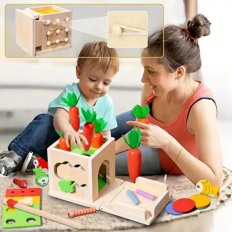 corlado | 8-in-1 Montessori Spielbox für Babys - Fördert Entwicklung und Kreativität