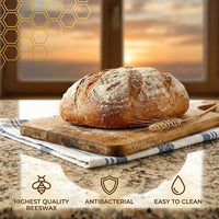 Sweevly Brottasche mit 100% Reinem Bienenwachs – Wiederverwendbarer Brotbeutel aus Bio-Baumwolle